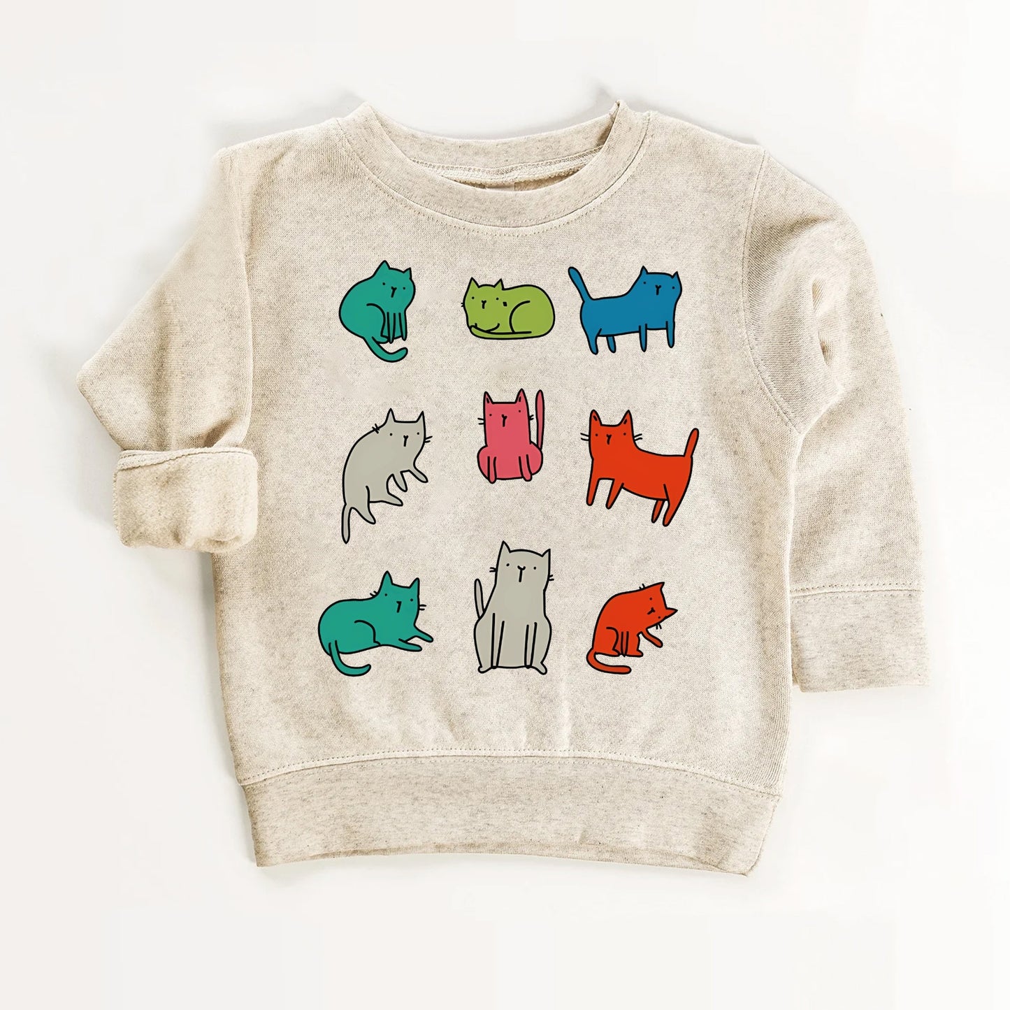 Colorful Doodle Cats Kids T-Shirt
