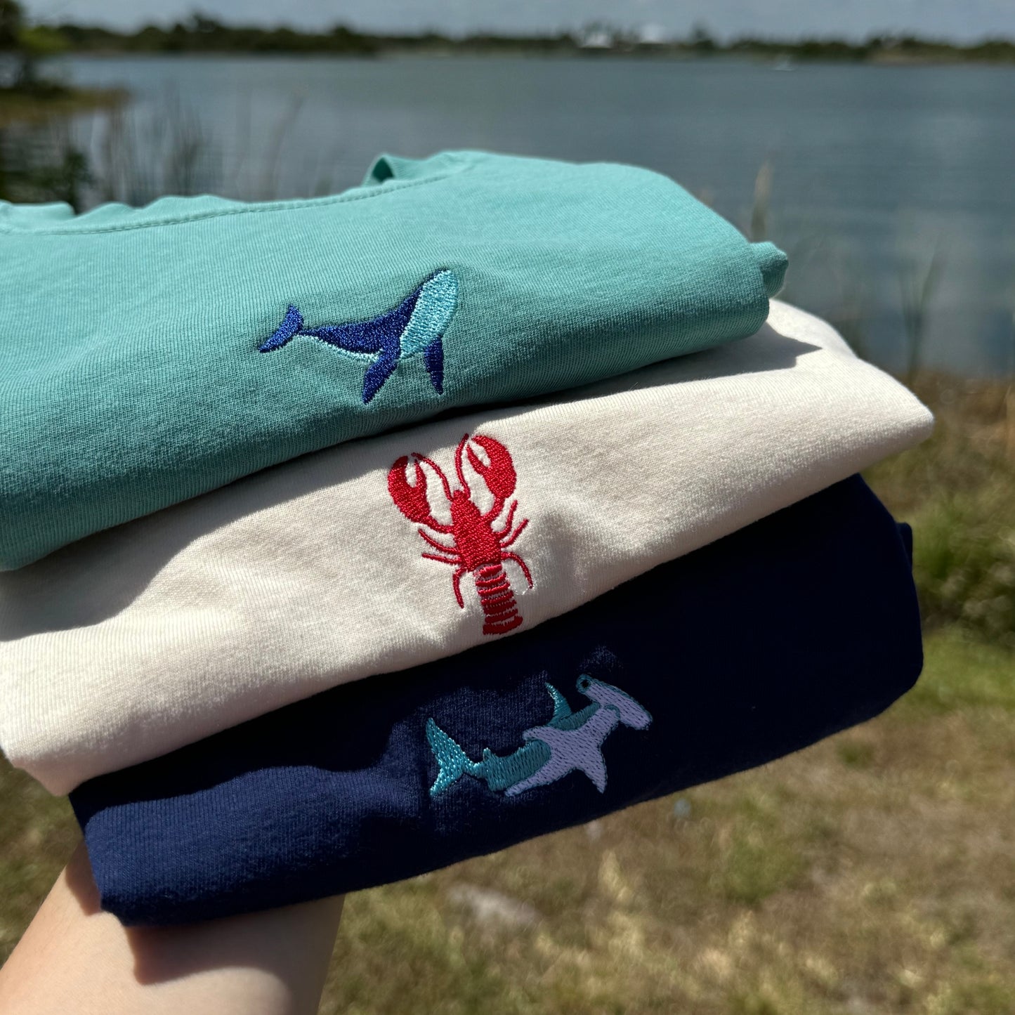 Lobster Embroidered T-Shirt