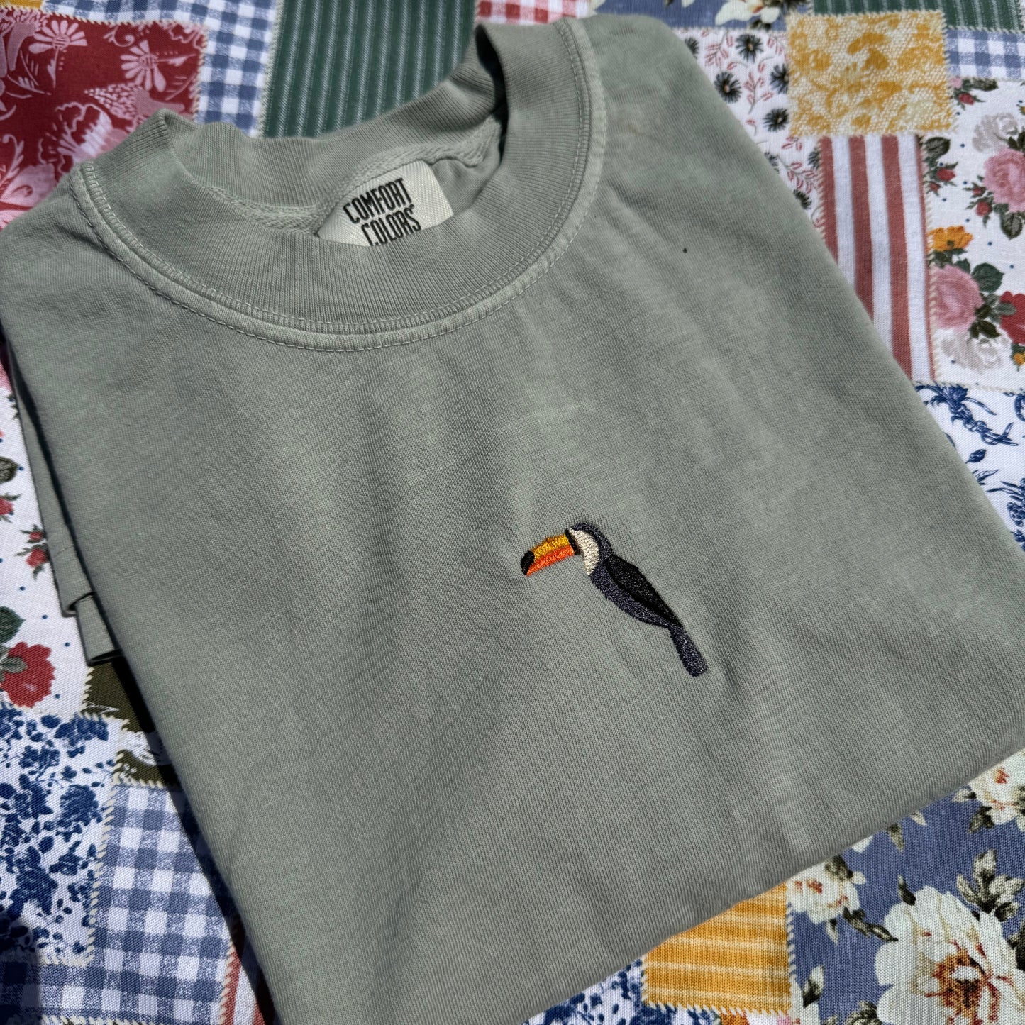 Toucan Embroidered T-Shirt