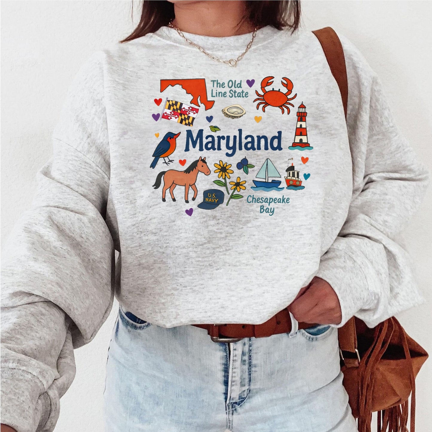 Maryland Kids Sweatshirt – Old Line State Icons
