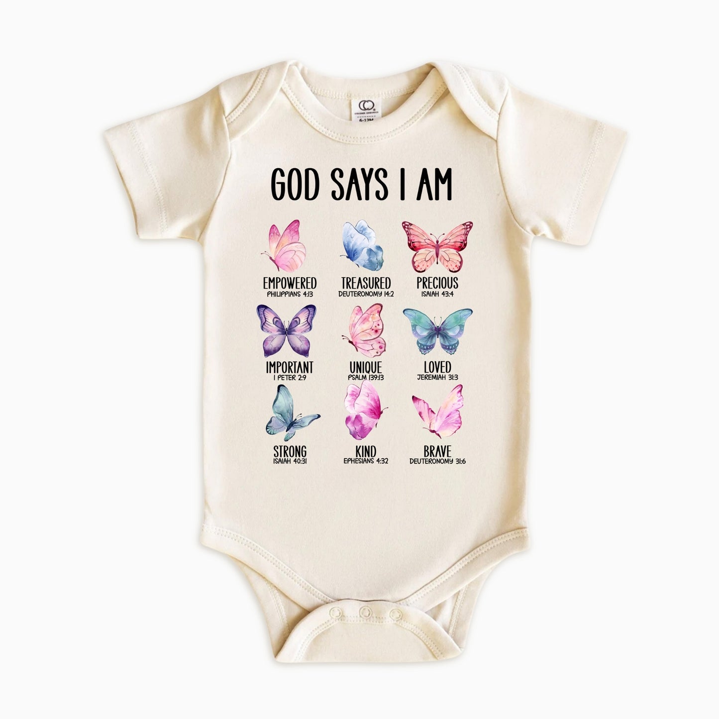 God Says I Am – Christian Butterfly Kids Shirt