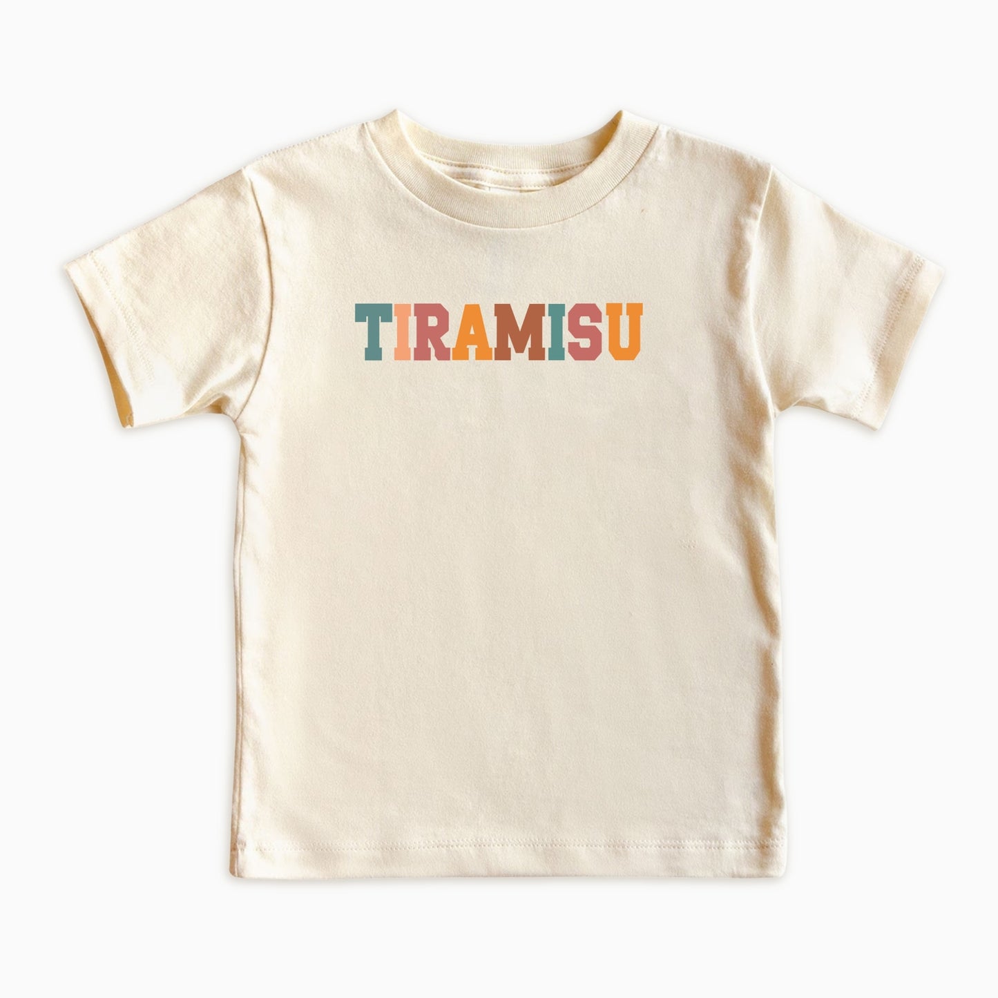 Tiramisu Kids Shirt – Retro Typography Food Lover