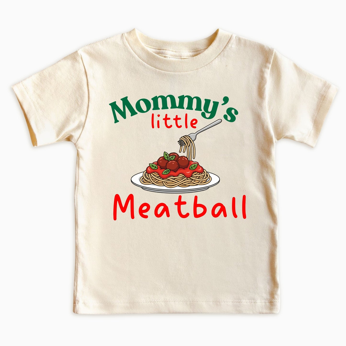 Mommy’s Little Meatball Kids Shirt – Cute Pasta Graphic