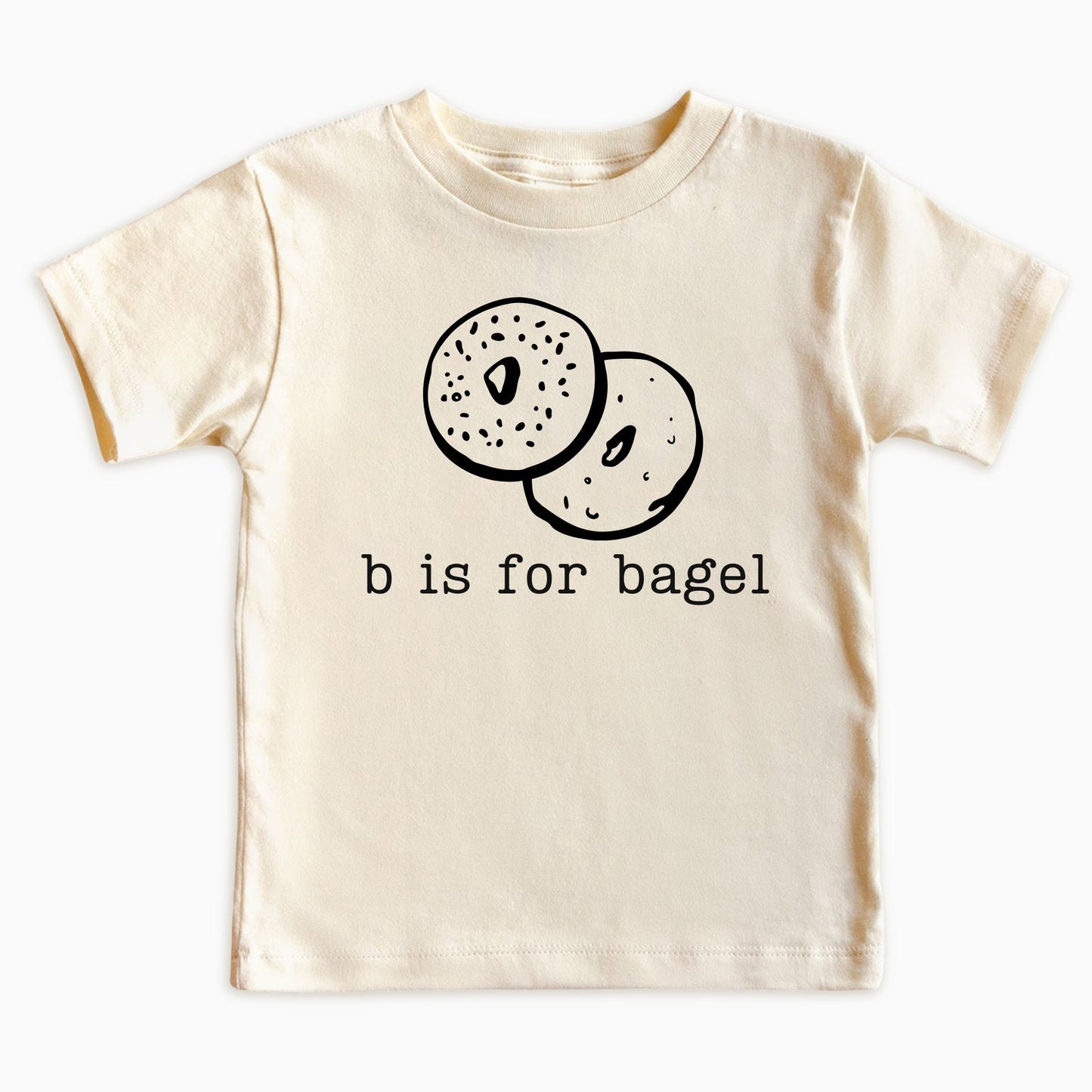 B Is for Bagel Kids Shirt | Minimal Food Tee for Babies & Toddlers