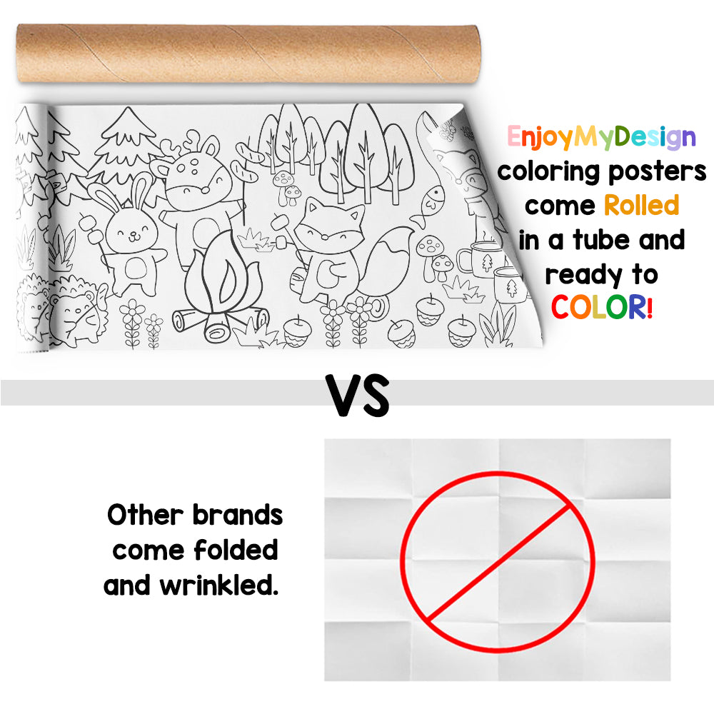 GIANT Coloring Paper Activity Roll for Kids, 24"x100", UNICORN