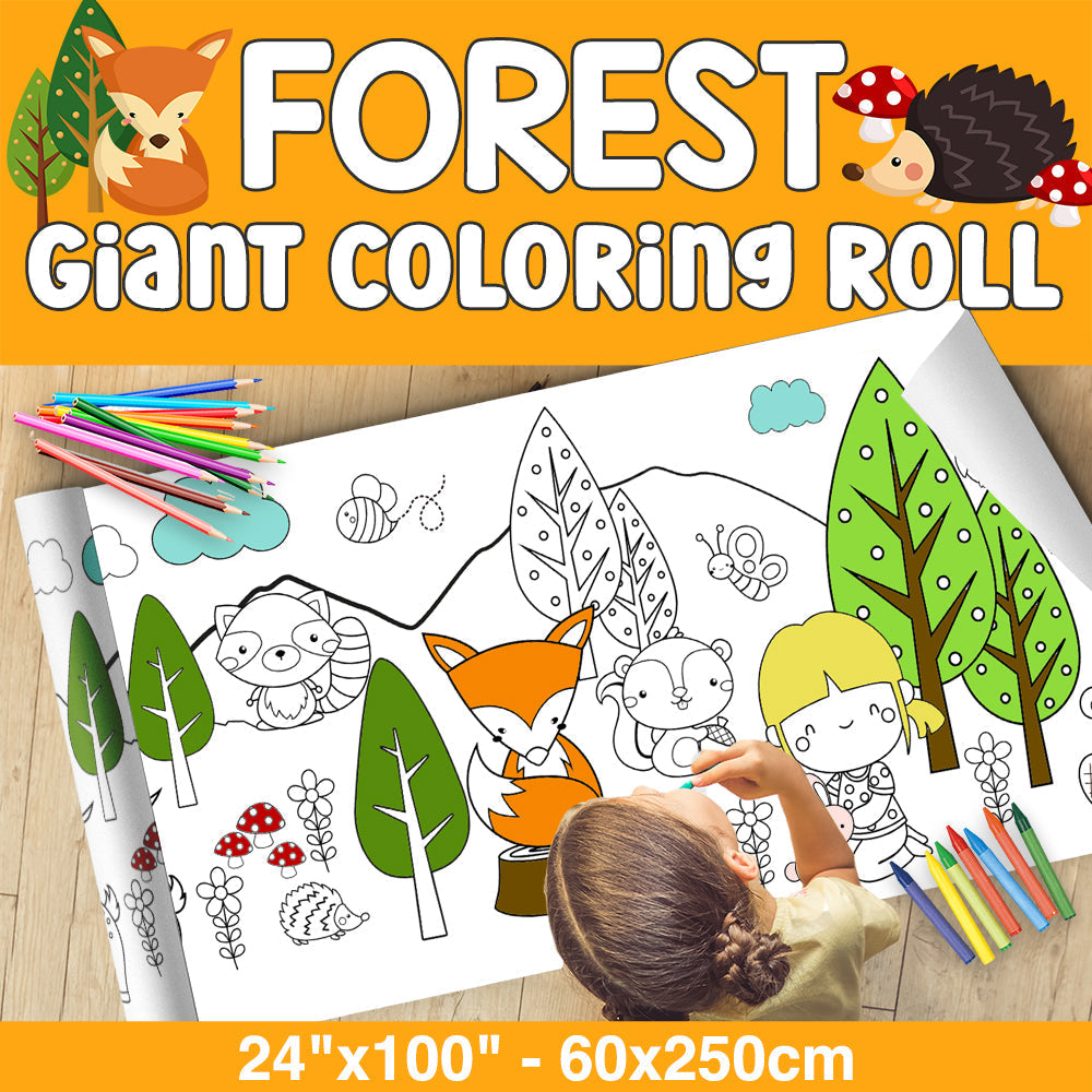 GIANT Christmas Coloring Paper Activity Roll for Kids, 24"x100", Coloring Sheets Xmas