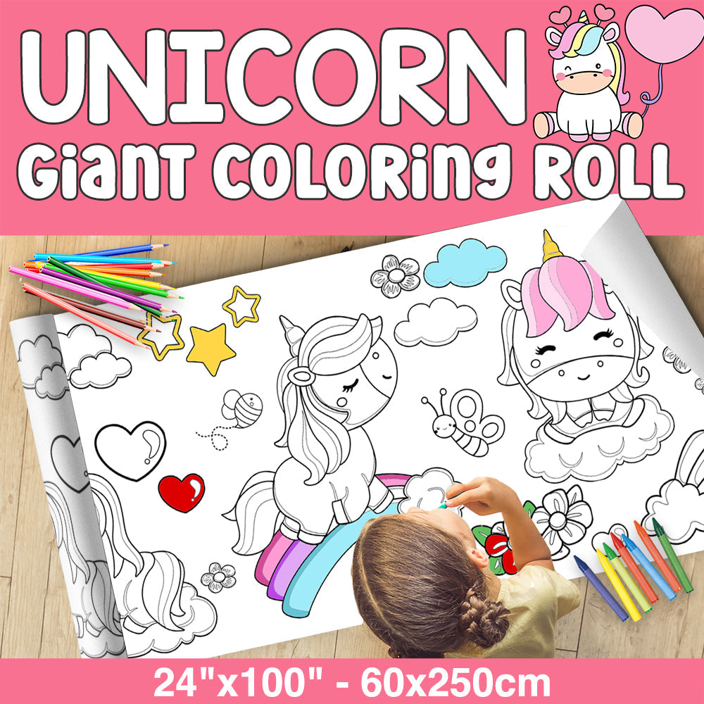 GIANT Coloring Paper Activity Roll for Kids, 24"x100", Space