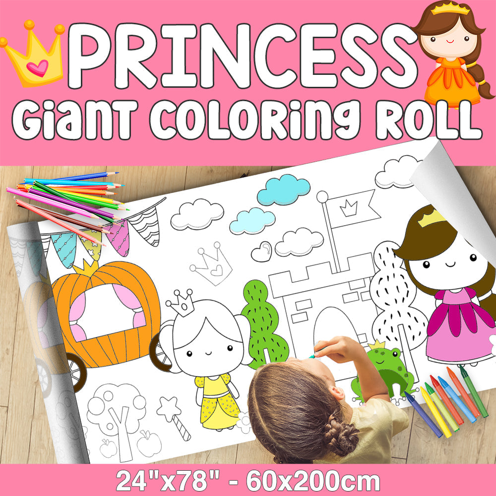 GIANT Coloring Paper Activity Roll for Kids, 24"x100", Robots