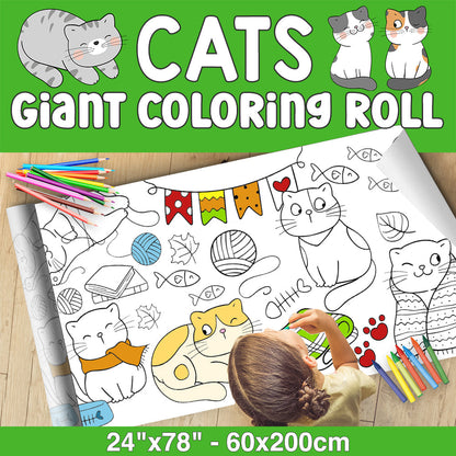 GIANT Coloring Paper Activity Roll for Kids, 24"x100", Princess