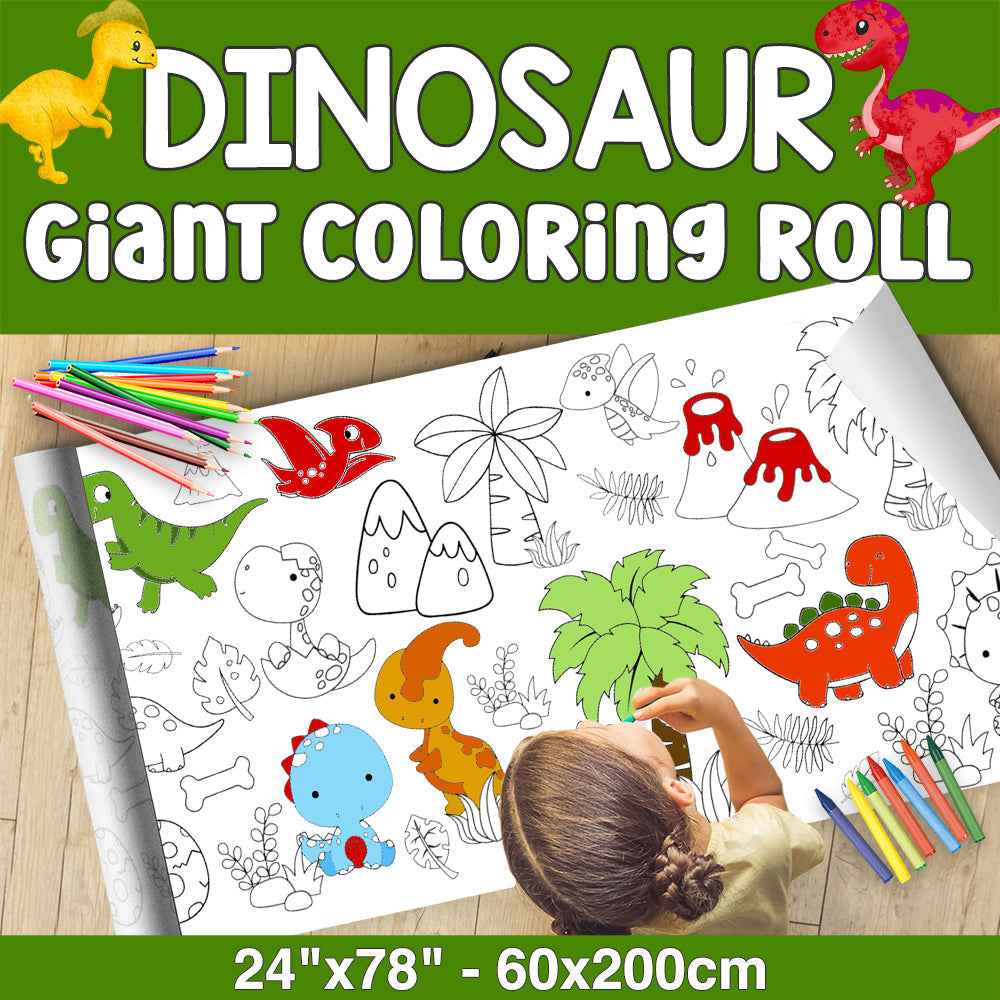 GIANT Coloring Paper Activity Roll for Kids, 24"x100", Robots