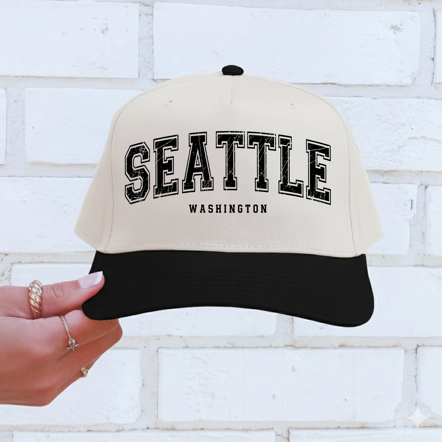 Seattle Washington Vintage Trucker Hat