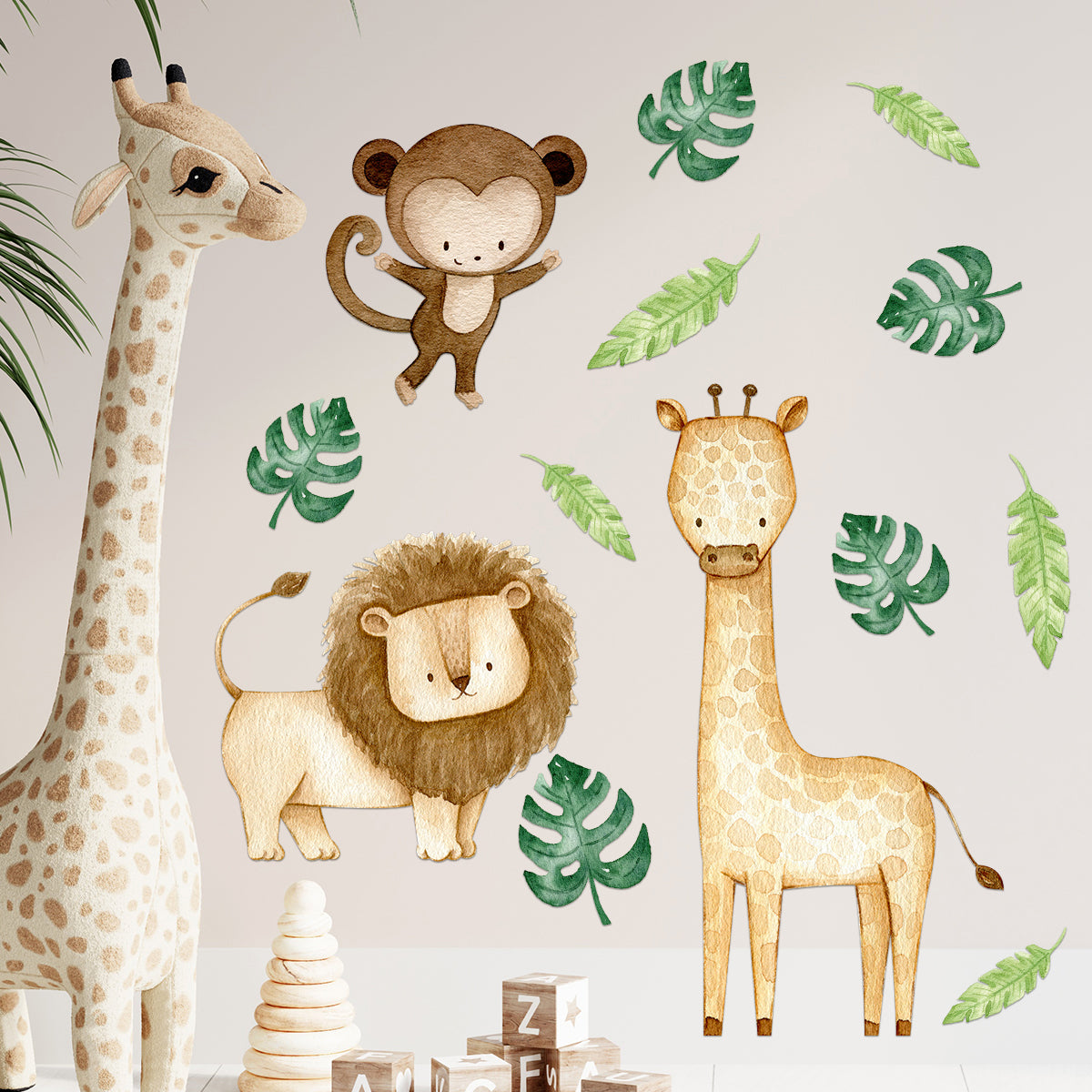 Kids Wall Decal Safari Wall Sticker Set