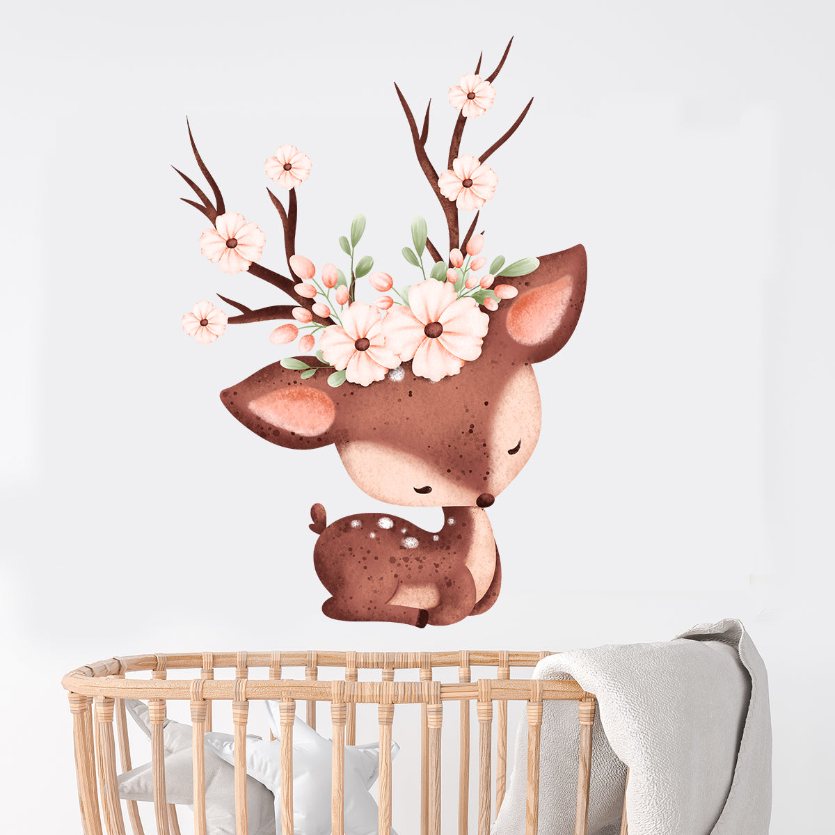 Kids Wall Decal Cute Deer Wall Sticker Set