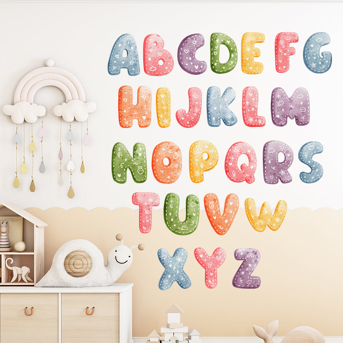 Colorful Kids Alphabet Wall Decal Set