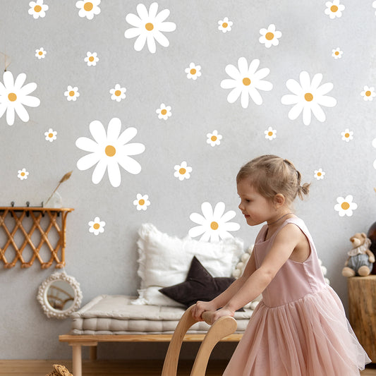 Cute Daisy Decals Removable Kids Wall Sticker