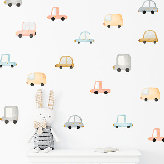 Cute Vehicles Kids Wall Decal Stickers