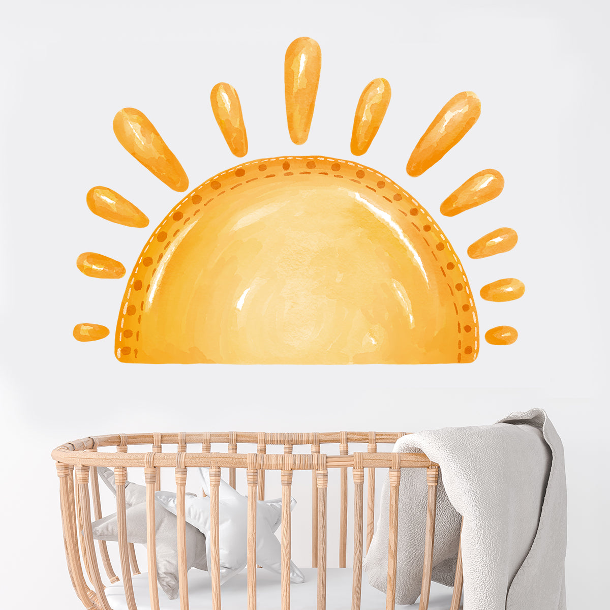 Kids Wall Decal Boho Sun Wall Sticker Set