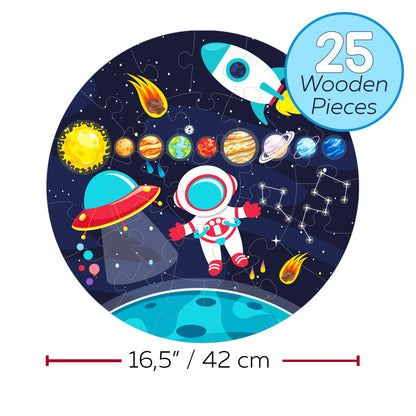 Wooden Floor Puzzle XL Space Themed