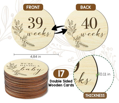 Wooden Pregnancy Announcement Discs