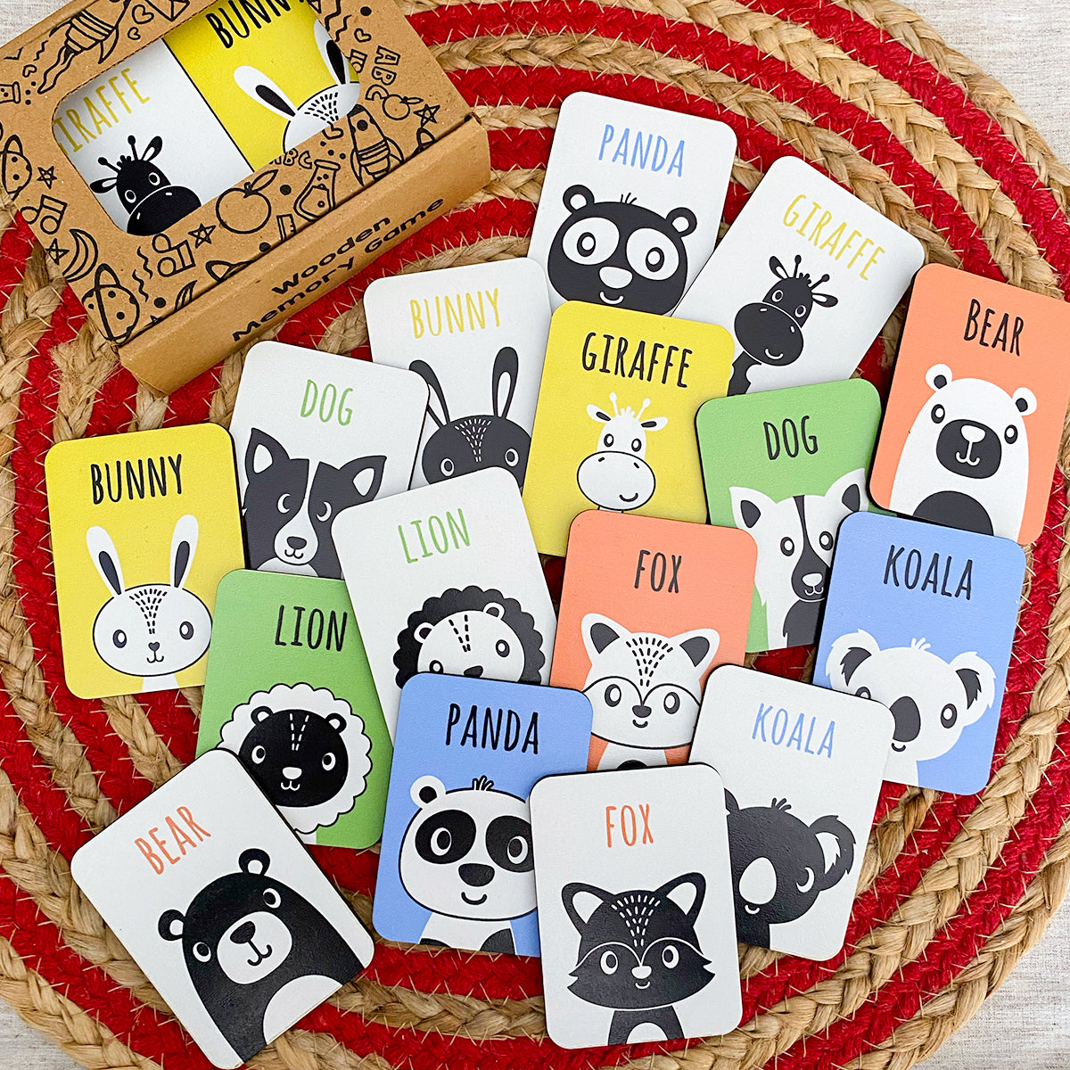 Animals Wooden Memory Game for Kids