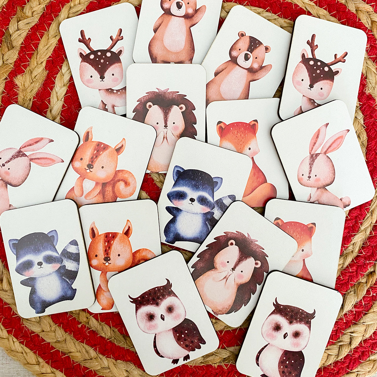 Forest Animals Wooden Memory Game for Kids
