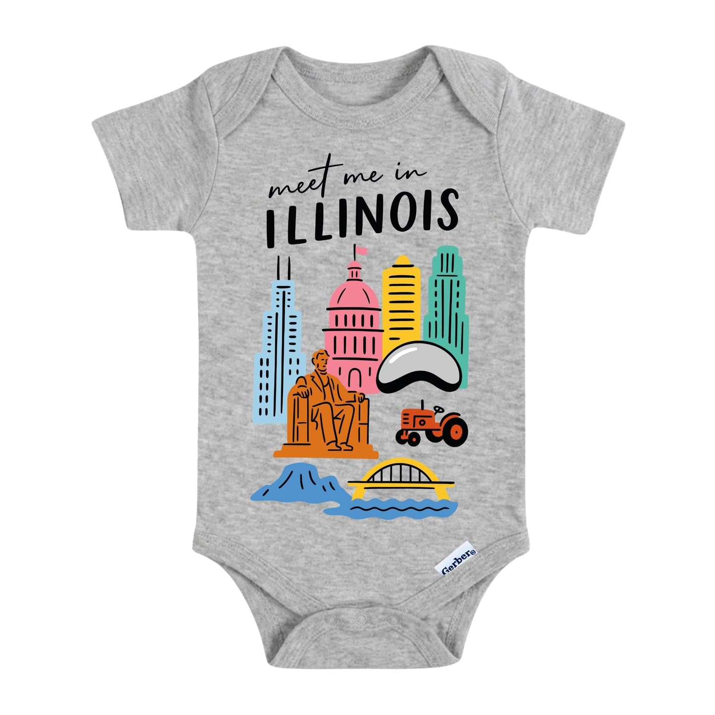 Illinois Baby Onesie® - Chicago Kids Vacation T-Shirt