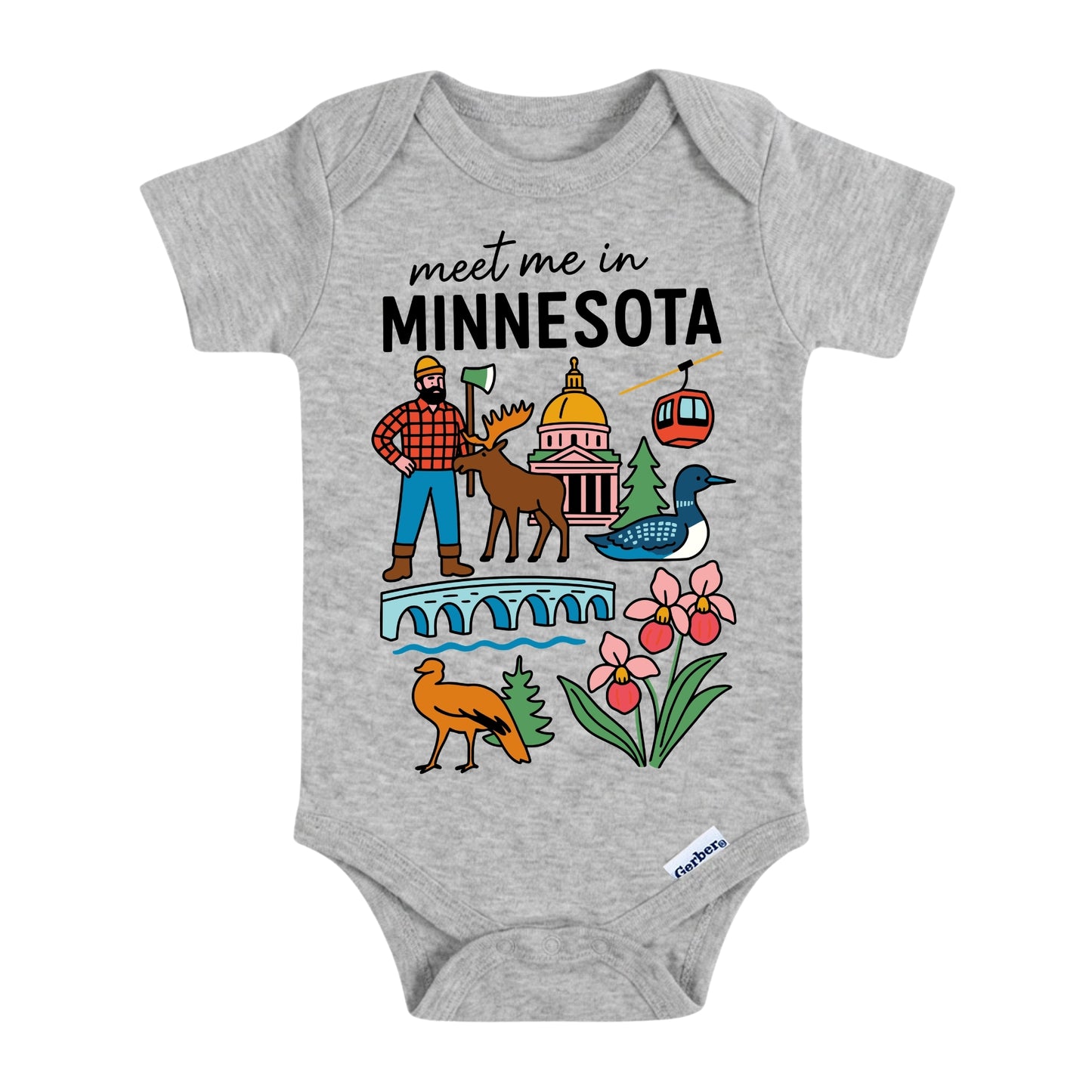 Minnesota Baby Onesie® - Kids Vacation T-Shirt