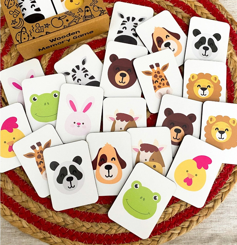Animals Wooden Memory Game for Kids