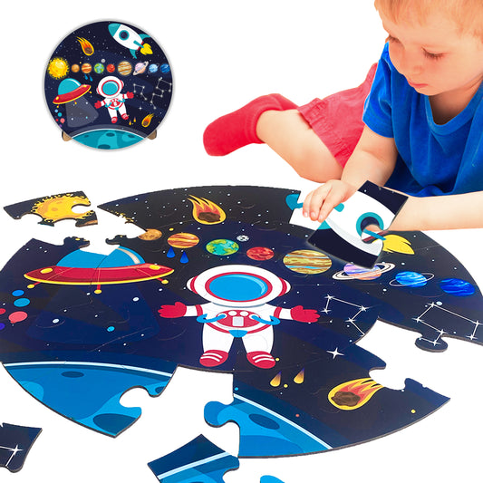 Wooden Floor Puzzle XL Space Themed
