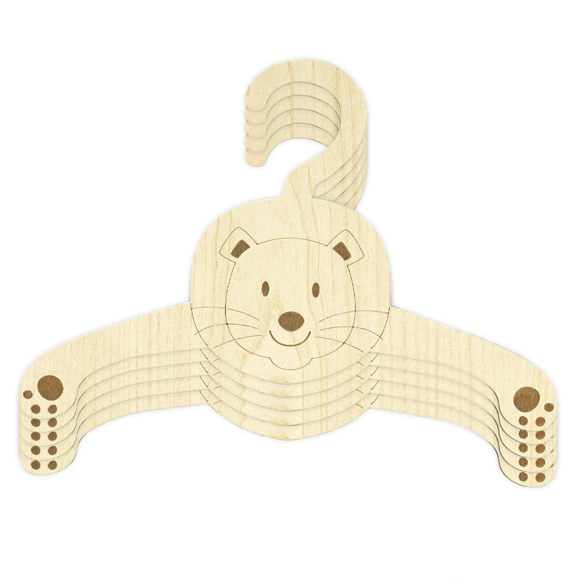 Wooden Animal Baby Hangers, Wooden Baby Closet Hangers