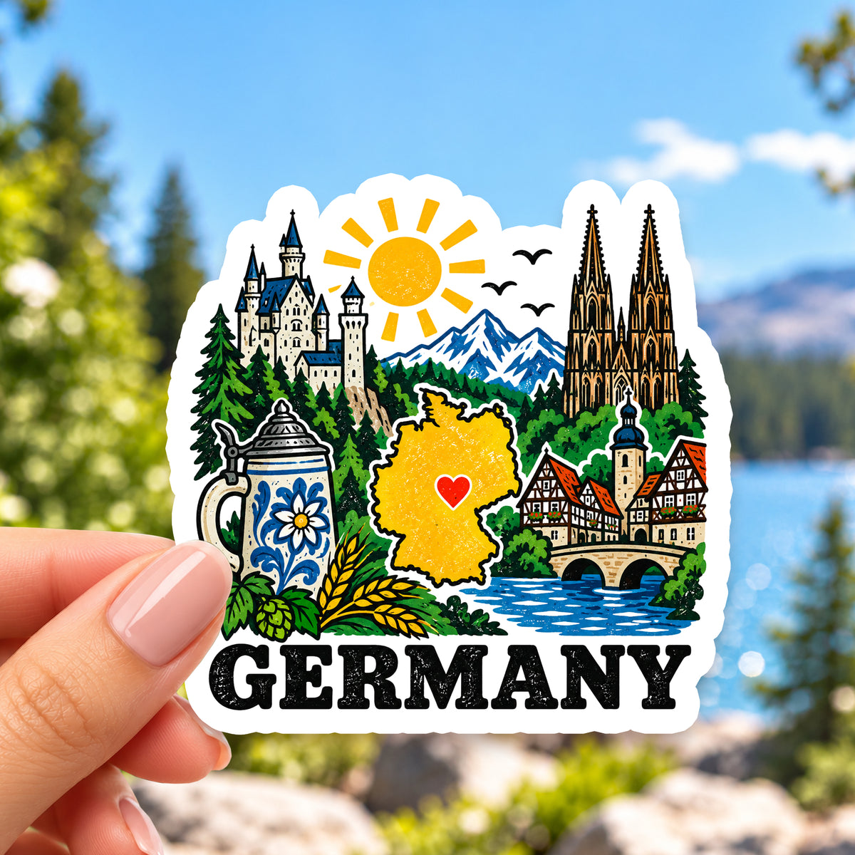 Germany Retro Sticker