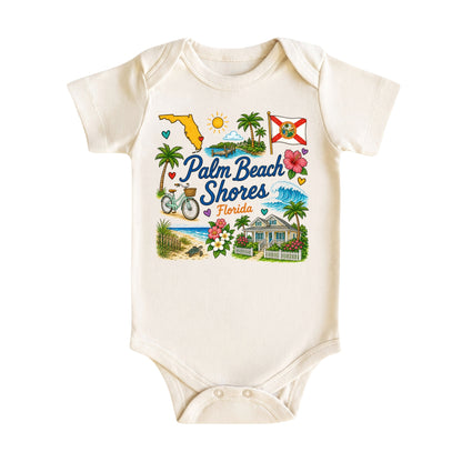 Palm Beach Shores Florida Baby Bodysuit for Boys Girls