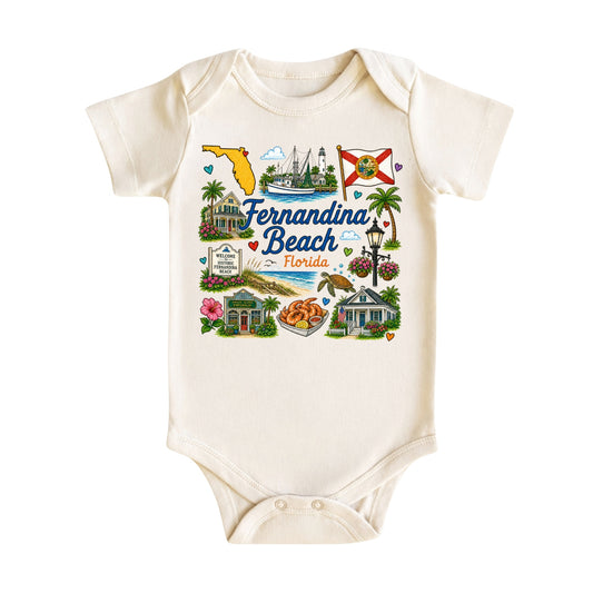 Fernandina Beach Florida Baby Bodysuit for Boys Girls