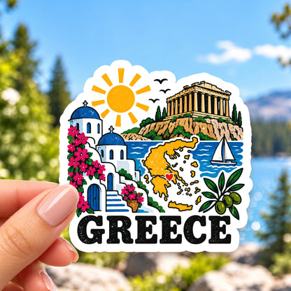 Greece Retro Sticker