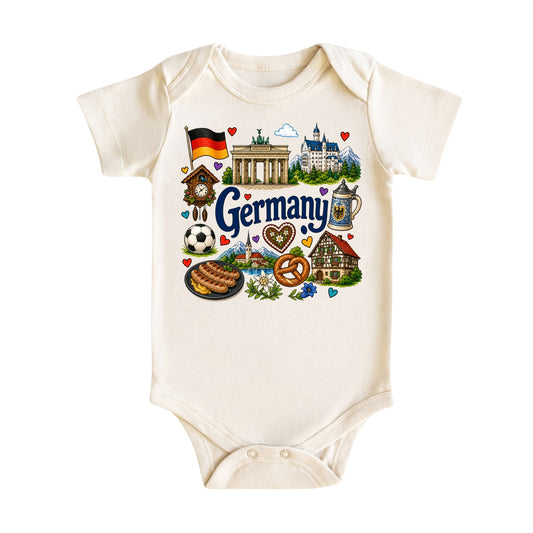 Germany Baby Bodysuit for Boys Girls