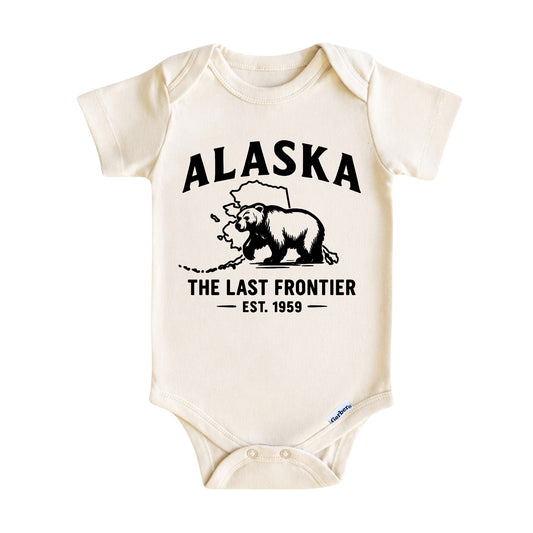 Alaska Baby Onesie ®, The Last Frontier Baby Bodysuit for Boys Girls