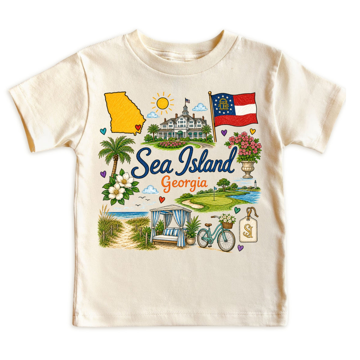Sea Island Georgia Baby Bodysuit for Boys Girls