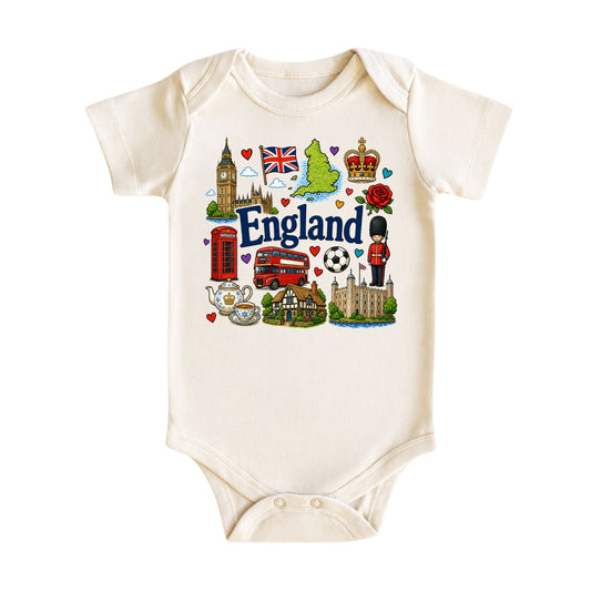 England Baby Bodysuit for Boys Girls