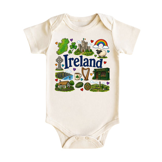 Ireland Baby Bodysuit for Boys Girls