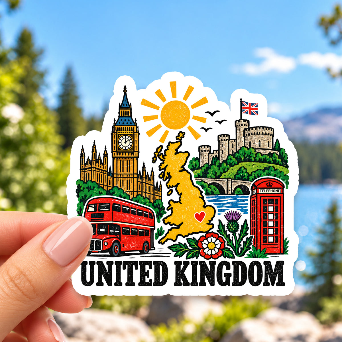 United Kingdom Retro Sticker