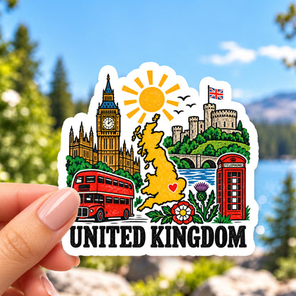 United Kingdom Retro Sticker