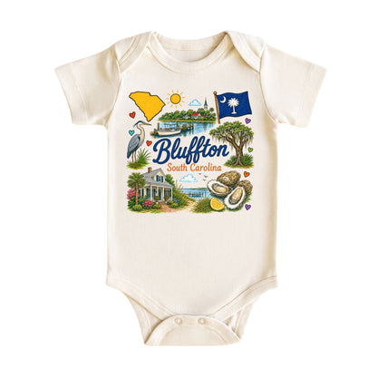 Bluffton South Carolina Baby Bodysuit for Boys Girls