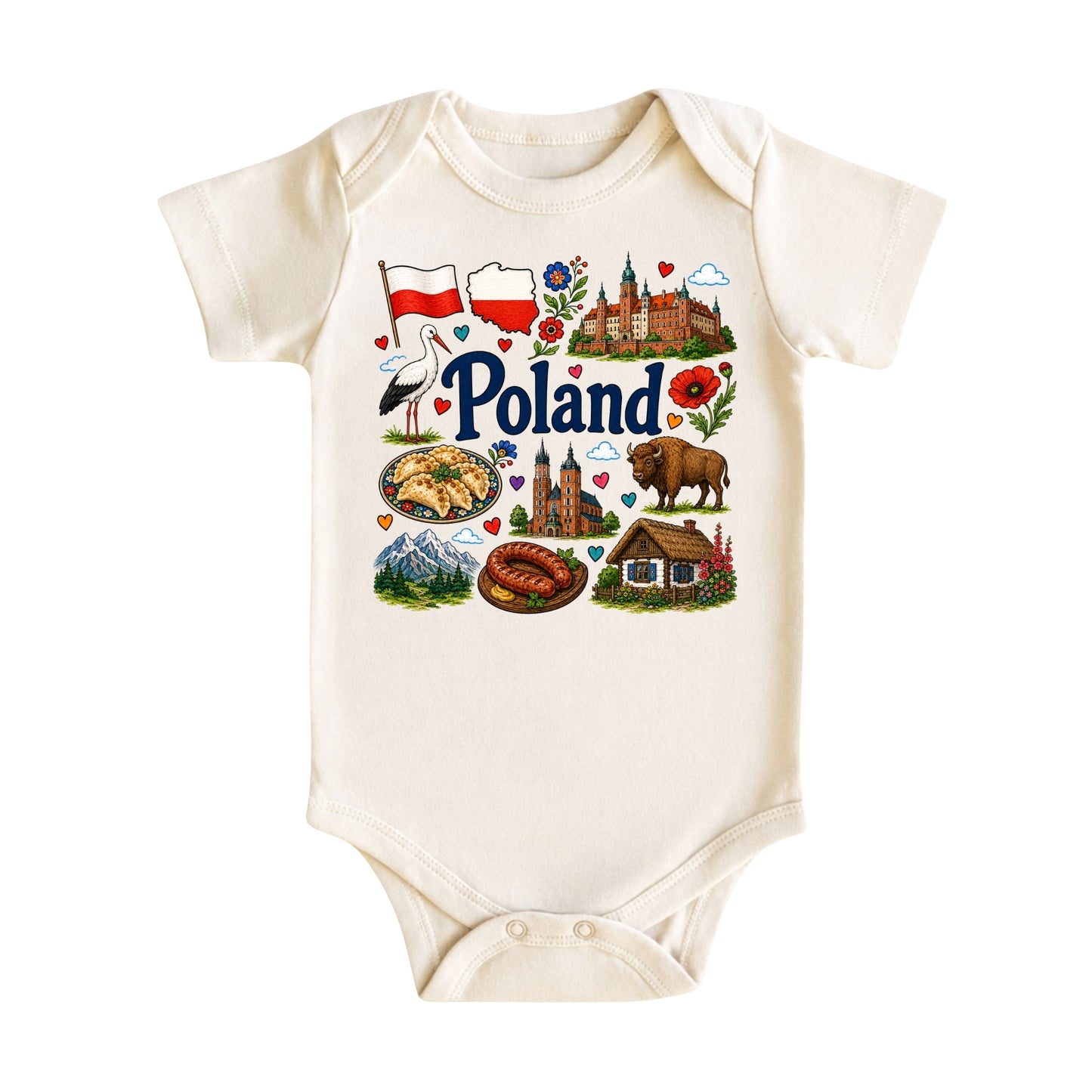 Poland Baby Bodysuit for Boys Girls