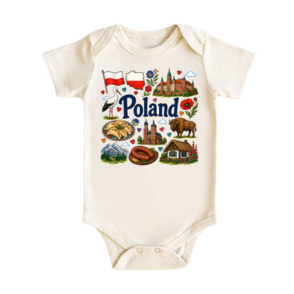 Poland Baby Bodysuit for Boys Girls