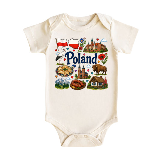 Poland Baby Bodysuit for Boys Girls