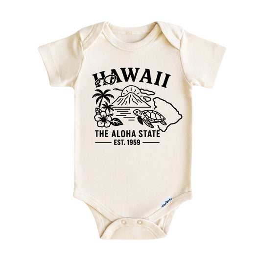 Hawaii Baby Onesie ®, The Aloha State Baby Bodysuit for Boys Girls