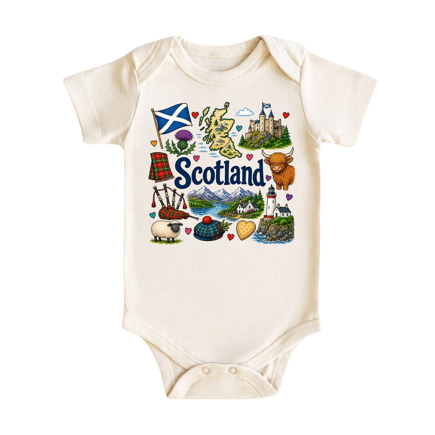 Scotland Baby Bodysuit for Boys Girls