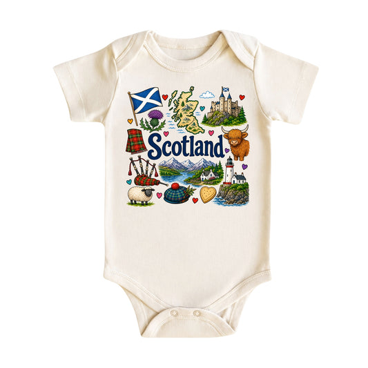 Scotland Baby Bodysuit for Boys Girls