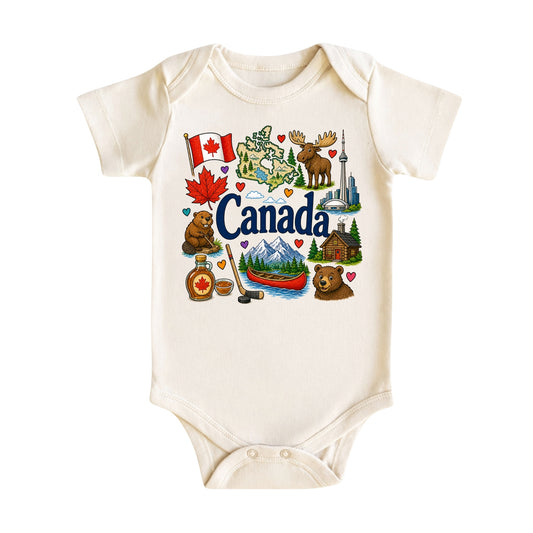 Canada Baby Bodysuit for Boys Girls