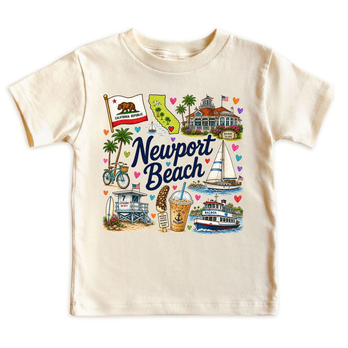 Newport Beach California Baby Bodysuit for Boys Girls